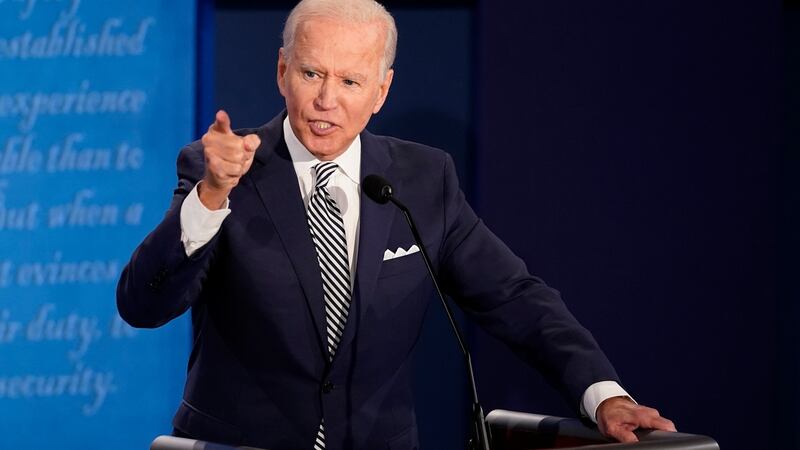 Democratic presidential candidate Joe Biden during the first US presidential debate in Ohio. Photograph: Morry Gash/AP Photo/Bloomberg
