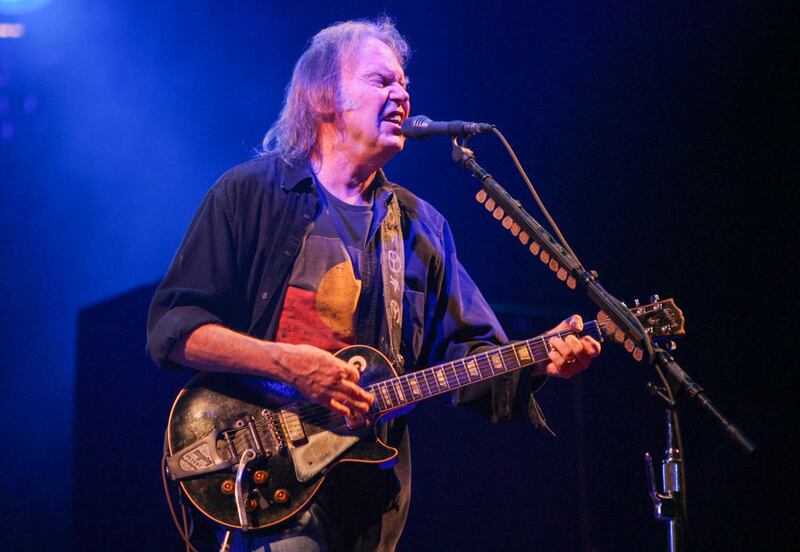 Neil Young will take to the Pyramid Stage on Saturday. Photograph: Matt Cardy/Getty Images