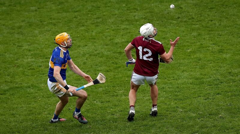 Robbie Greville of Westmeath in action against Tipperary’s Séamus Callanan. Photograph: Ryan Byrne/Inpho