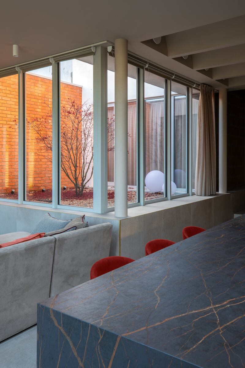 The courtyard designed by ODKM Architects. Photograph: Ruth Maria Murphy