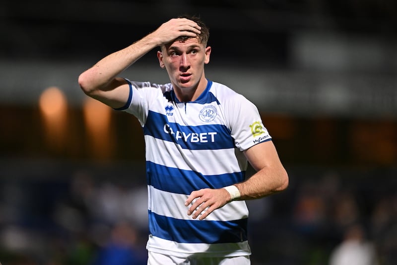 Jimmy Dunne of Queens Park Rangers looks on against Coventry City. Photograph: Mike Hewitt/Getty