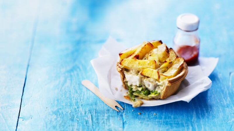 Fish and chips in a pie, from M&S