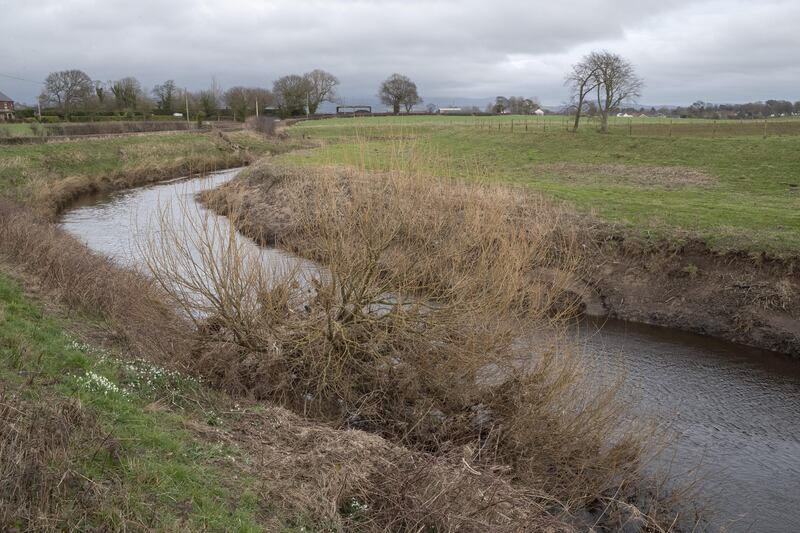 The location on the river Wyre near St Michael's on Wyre, Lancashire, where police recovered a body during the search for missing woman Nicola Bulley. Photograph: Jason Roberts/PA