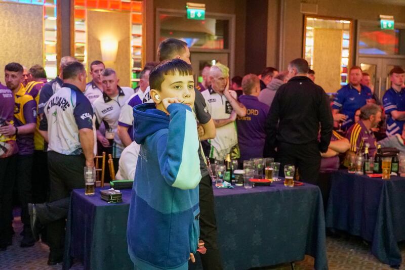Jamie French (12) practices his throw at the Leinster finals in Enniscorthy.  Photograph: Enda O'Dowd