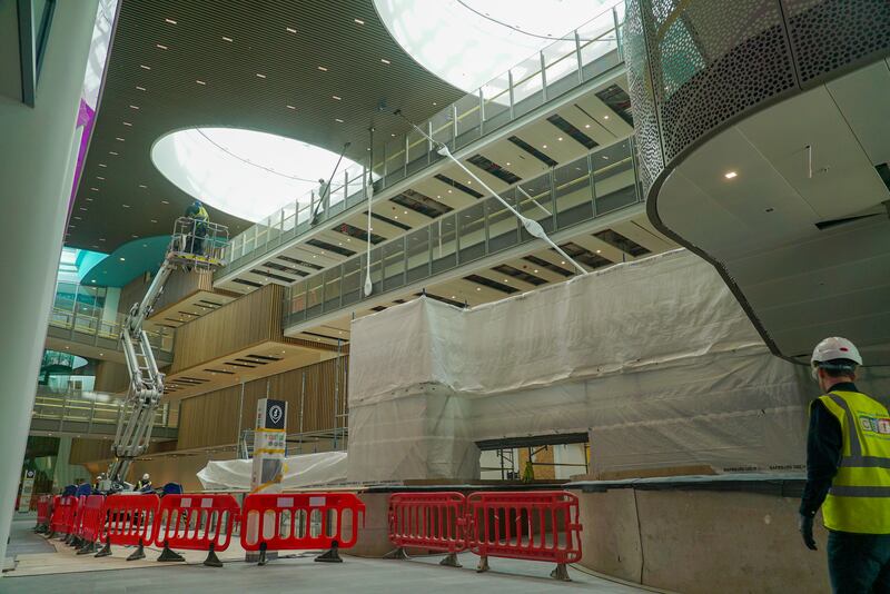 Interior of  the national children's hospital, which is now nearing completion after numerous delays. Photograph: Enda O'Dowd