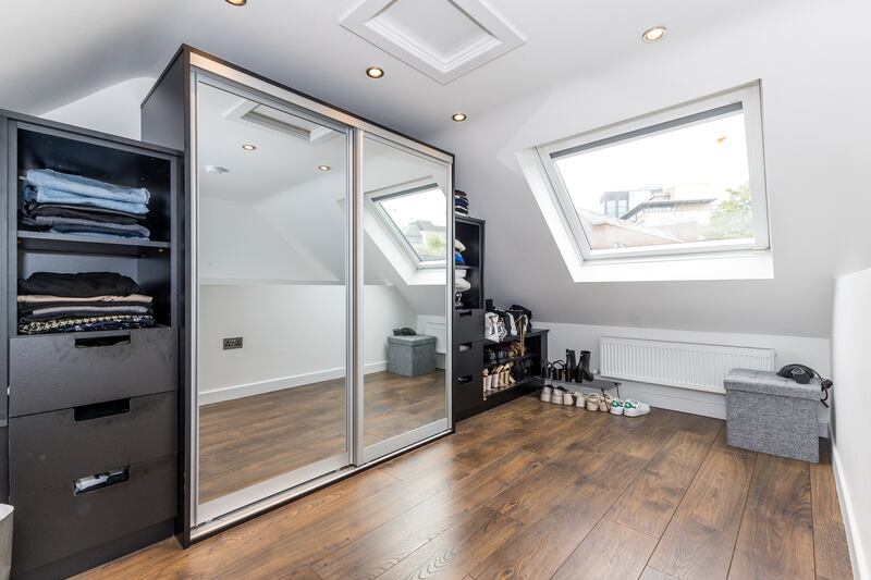 The attic offers lots of storage