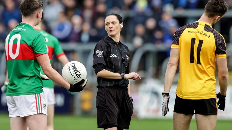 Maggie Farrelly has been refereeing men’s intercounty games since 2015. Photograph: John McVitty/Inpho