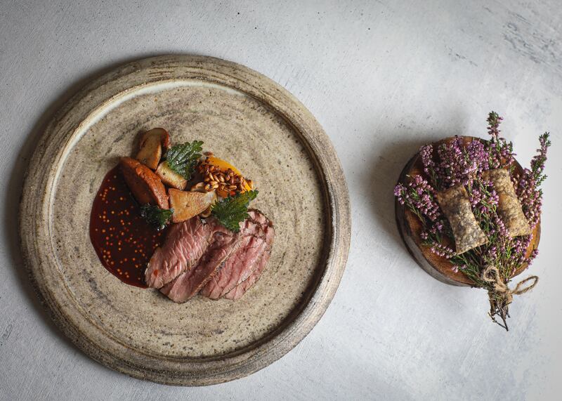 The winner's main course dish made with Achill mountain lamb. Photograph: Ruth Calder-Potts