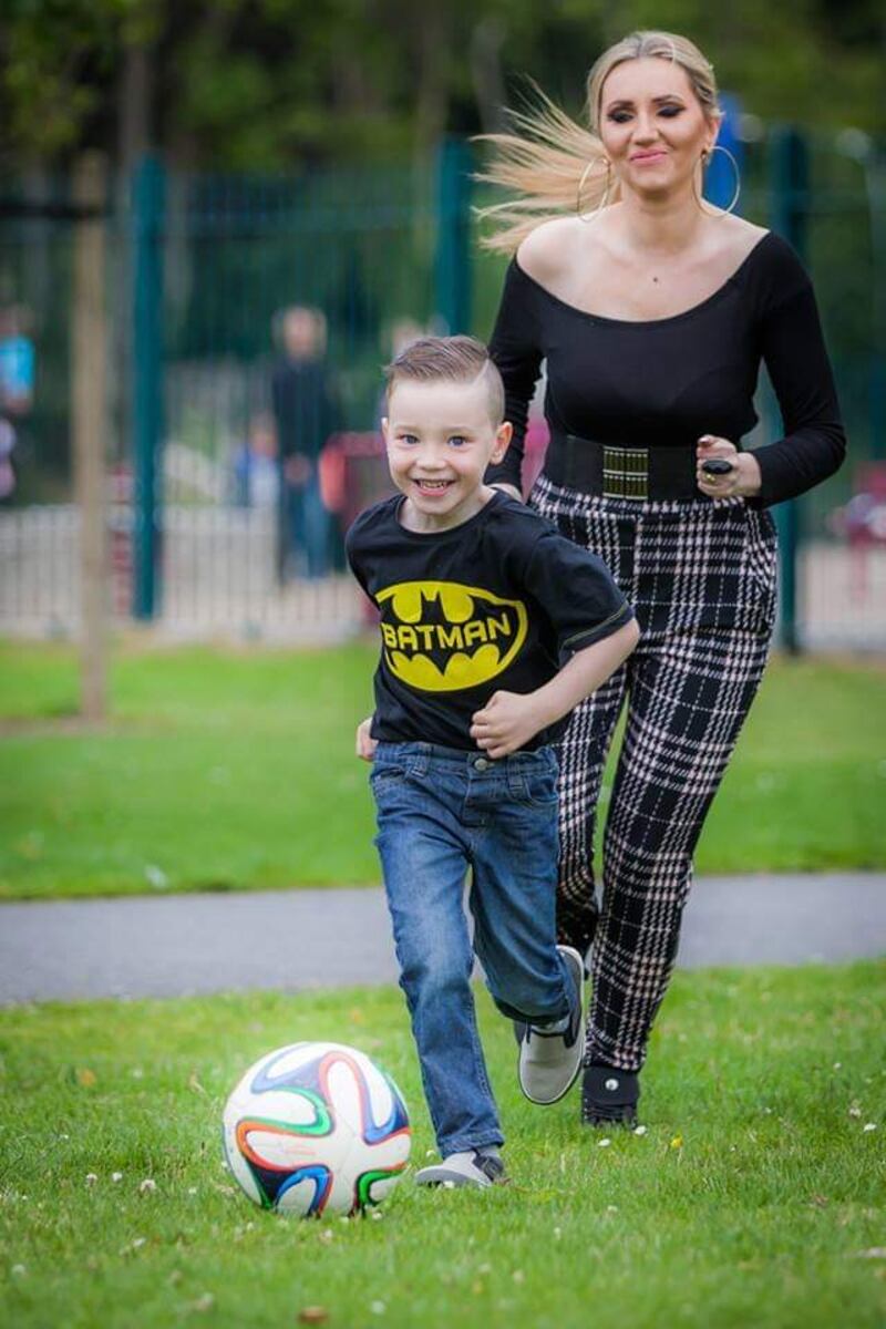 Monica Walsh with her son Dylan (11).