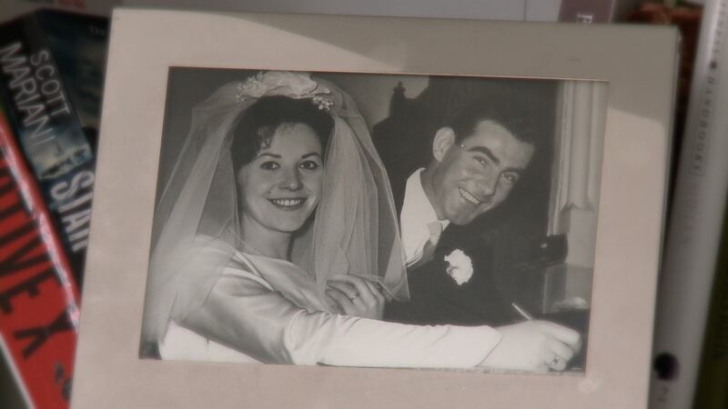 Anne and husband Micheál on their wedding day. Photograph: Grannyflats.ie