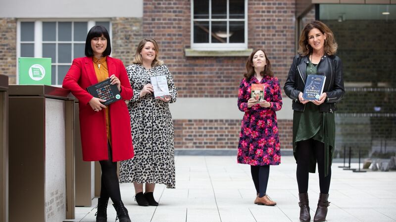 Ruth Medjber, Catherine Ryan-Howard, Anna Carey and Emily Hourican, who are all shortlisted for the An Post Irish Book Awards 2020