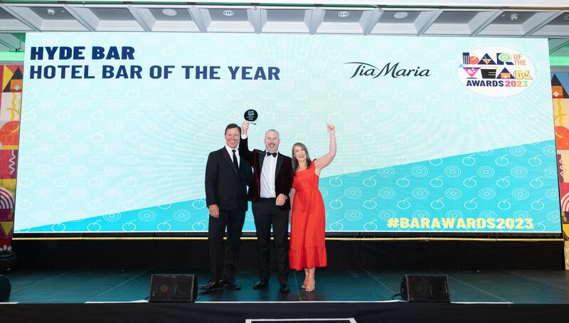 Hotel bar of the year winner Hyde Bar, sponsored by Tia Maria. Photograph: Paul Sherwood