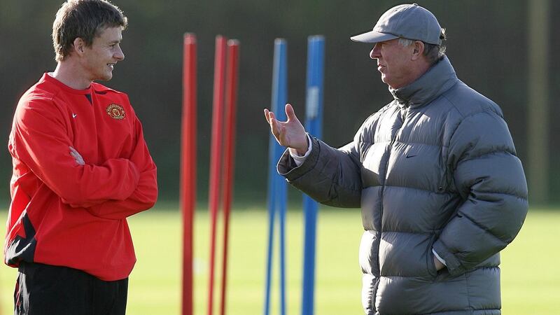 Ole Gunnar Solskjær has sought the guidance of his former manager Alex Ferguson. Photograph:   Martin Rickett/PA Wire.