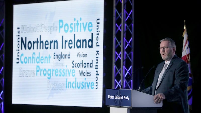 UUP  leader Doug Beattie ‘has proven a popular leader – the party chairman, Danny Kennedy, revealing that he had been re-elected as leader unanimously at the agm the previous evening’. Photograph: Brian Lawless/PA Wire