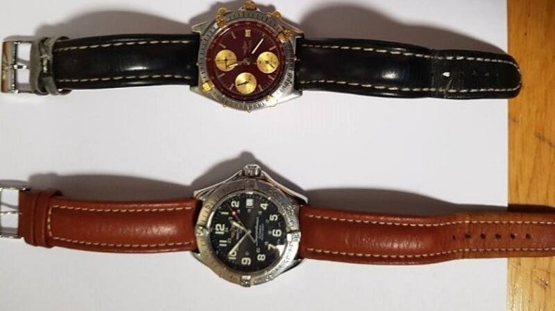 Watches were seized by gardaí during raids in Dublin on Wednesday. Photograph: An Garda Síochána