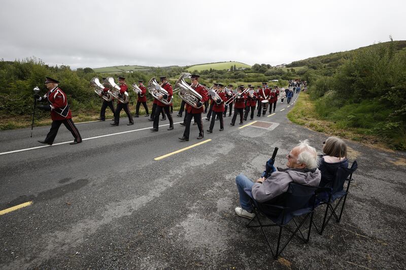 Spectators watch the Rossnowlagh parade. Photograph: Nick Bradshaw
