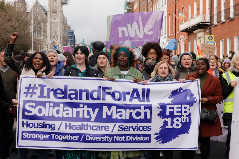 The Ireland for All March in Dublin. Photograph: Alan Betson

