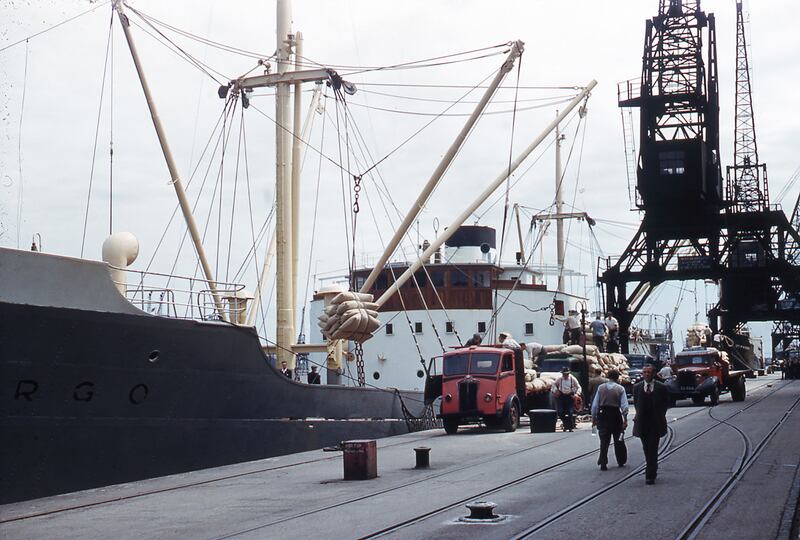 Cargo being unloaded. Photograph: Dublin Port Company Archive