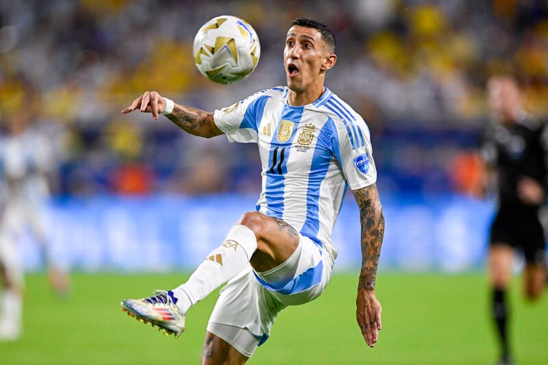 Angel Di Maria of Argentina. Photograph: Pablo Morano/BSR Agency/Getty 