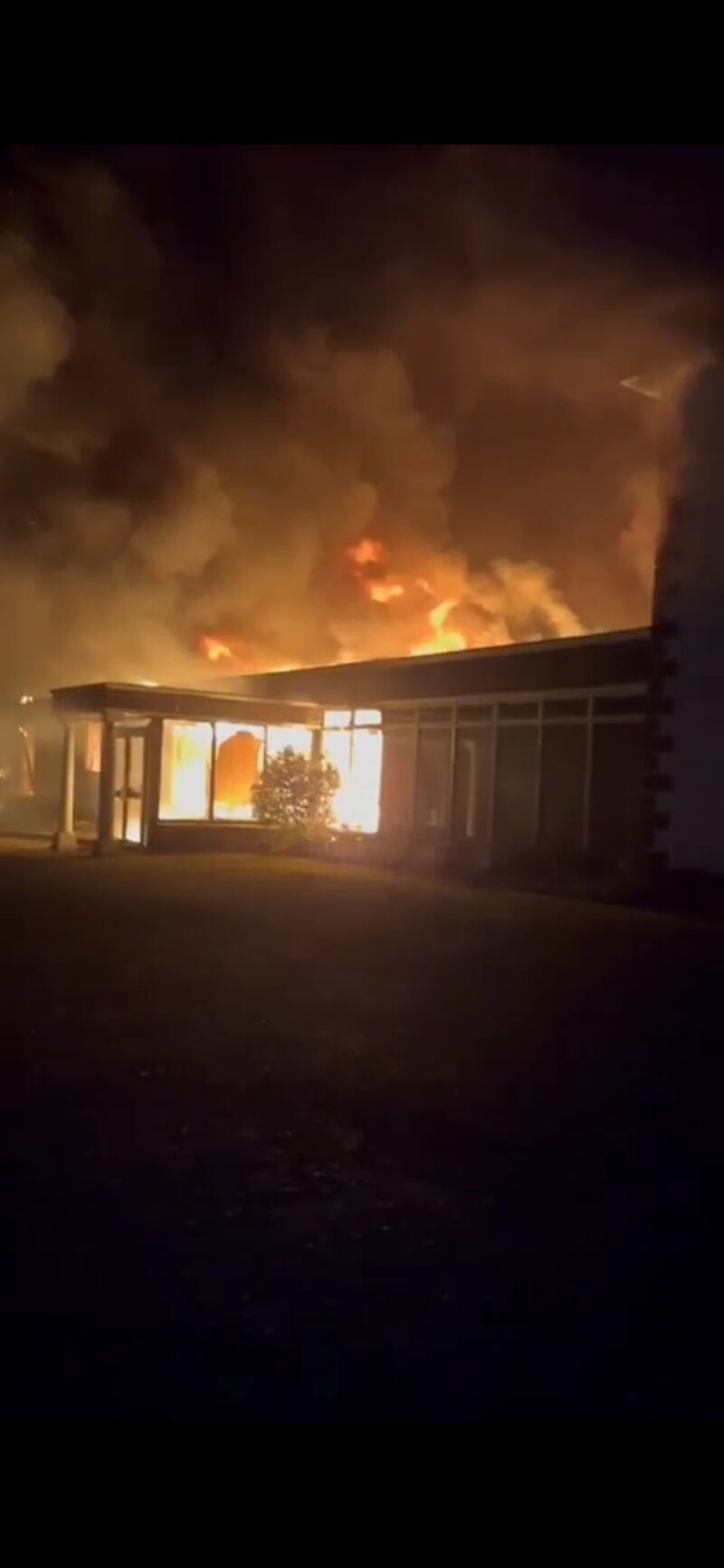 The fire at Ross Lake House in Galway, which was due to house 70 asylum seekers