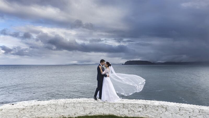 Roger Holmes and Yesenia Zea Moscosso were married in Glenswilly Chapel, Co Donegal