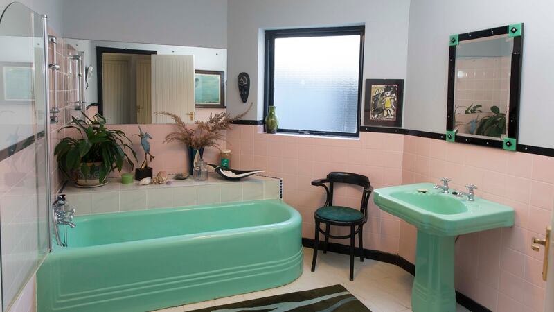 The 1950s suite in mint green bought in Johnny Cash’s scrapyard. Photograph: Patrick Browne