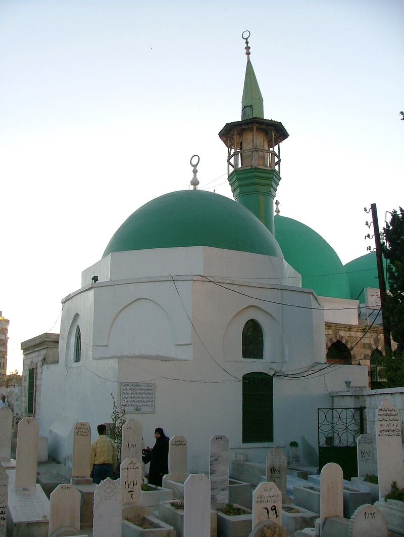 A Sufi mosque from the 13th-century, next to the shrines of Sayyida Sukayna and Umm Kulthum, female descendants of the Prophet Muhammad, Cemetery of Bab al-Saghir, Damascus. Photograph: Stephennie Mulder