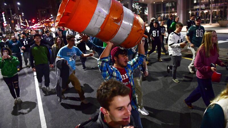 Eagles fans celebrate after their win over the Minnesota Vikings. Photo: Getty Images