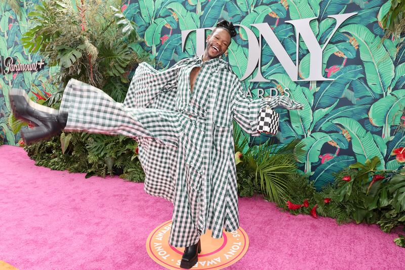 Antwayn Hopper arrives at the Tony Awards at United Palace theatre in New York. Photograph: Cindy Ord/Getty