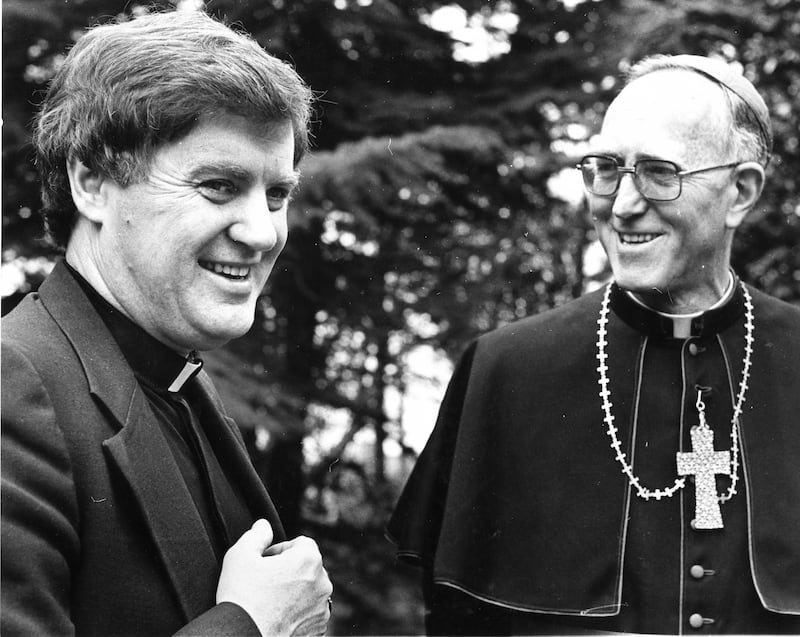 Brendan Comiskey with Archbishop Dermot Ryan during his time as Auxiliary Bishop of Dublin. Photograph: Eddie Kelly