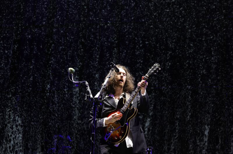 Hozier during his headline Electric Picnic performance on Friday. Photograph: Alan Betson