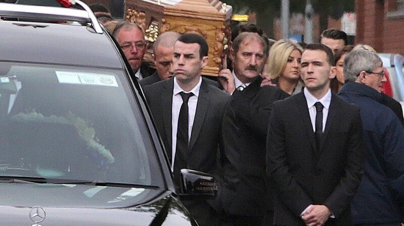 The funeral of Gary Hutch, who was murdered in Spain last October. Photograph: Colin Keegan, Collins Dubin