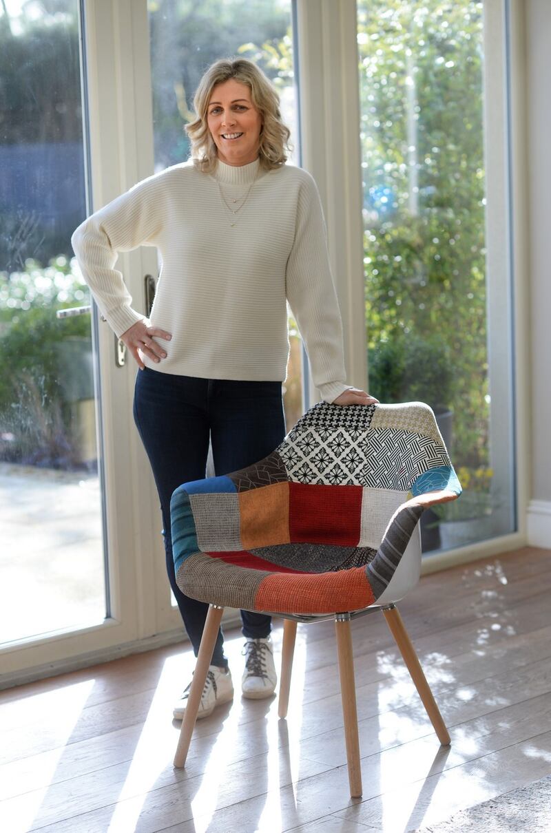 Patricia Power, with her favourite chair, in Ratoath, Co Meath. Photograph: Dara Mac Dónaill/The Irish Times