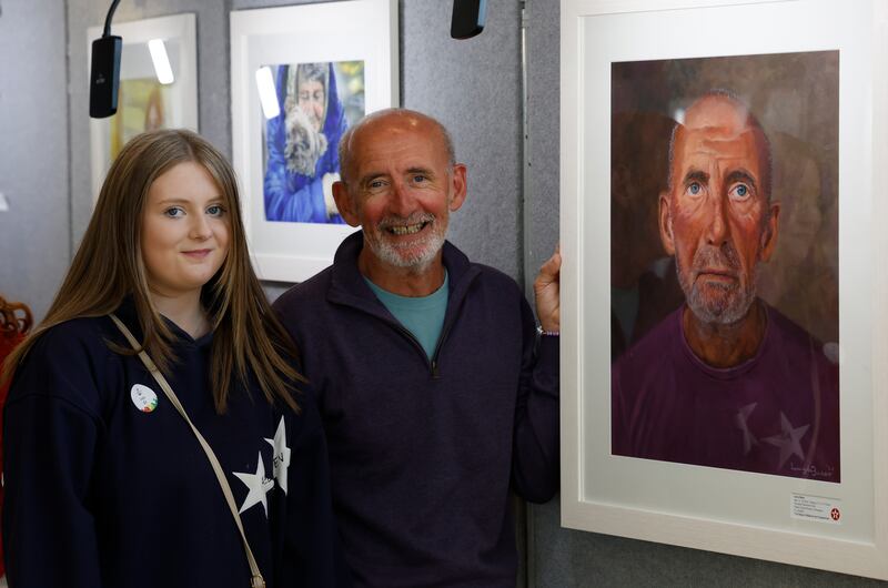 In Category C (12-13 years), first prize (€350) went to Dublin student, Layla Baker (age 12), from Dalkey School Project, Glenageary for her artwork entitled 'Grandad's Retirement Year'. Photograph: Nick Bradshaw / The Irish Times