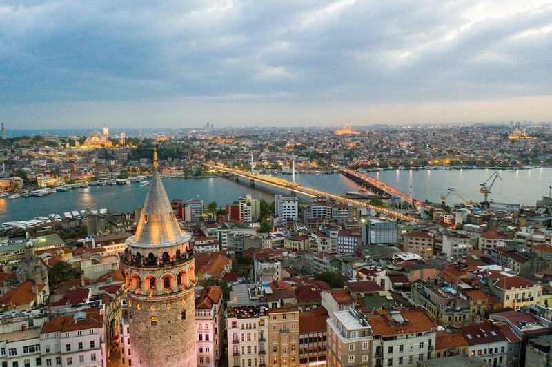 Observe the panoramic views from the observatory deck on Galata Tower