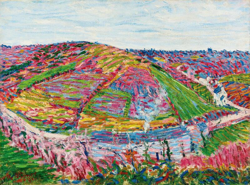 Roderic O’Conor: Landscape, Pont-Aven, from 1892. Photograph courtesy Trustees of the WR Warburton 1996 Settlement/Private Collection/Sotheby’s