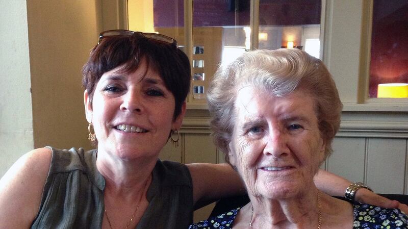 Catherine Graham (90) and her daughter Denise Farrell. Catherine is the last living survivor of the  1943 Cavan orphanage fire in which  35  young children lost their lives. Photograph: Lorraine Teevan