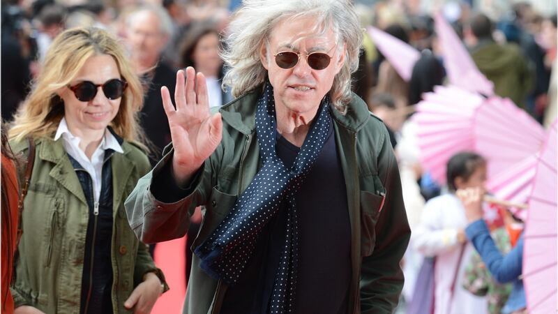Bob Geldof outside the Bord Gais Energy Theatre ahead of the awarding of the Honorary Freedom of Dublin to Aung San Suu Kyi  in 2012. Photograph: Dara Mac Dónaill