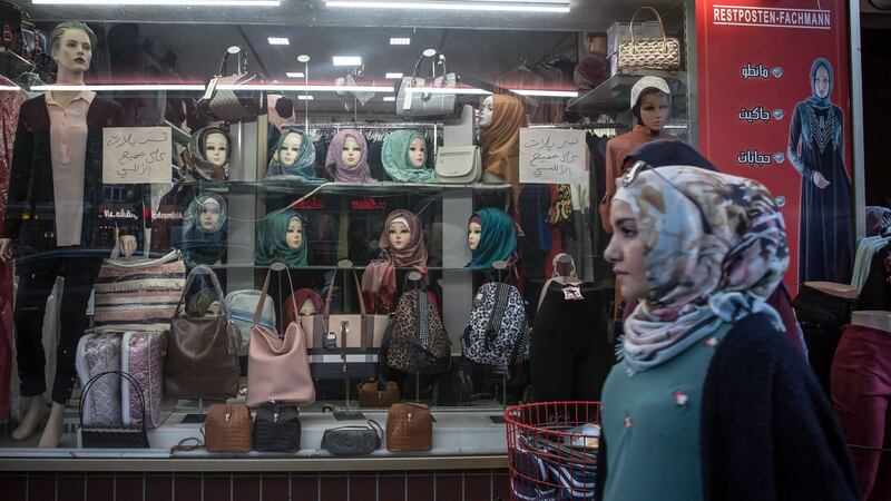 Sonnenallee in south-east Berlin has become a hangout for Syrians newly arrived to the city. Photograph: Sally Hayden.