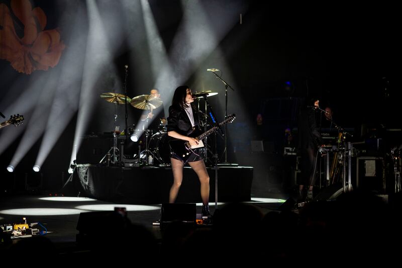 St Vincent performing at the 3Olympia Theatre. Photograph: Tom Honan