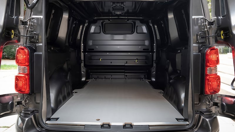 Opel’s Vivaro-e offers plenty of space with a 2.8m cargo bay in the back