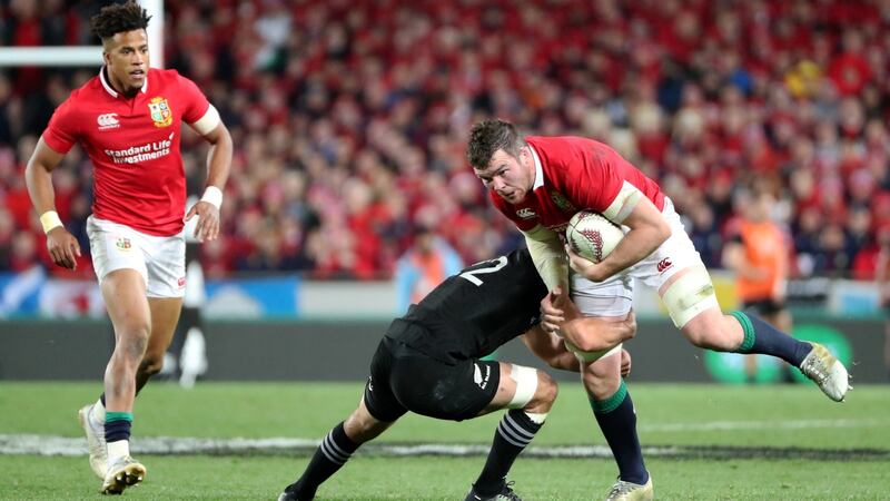O’Mahony is tackled by Sonny Bill Williams. Photo: Peter Meecham/Inpho