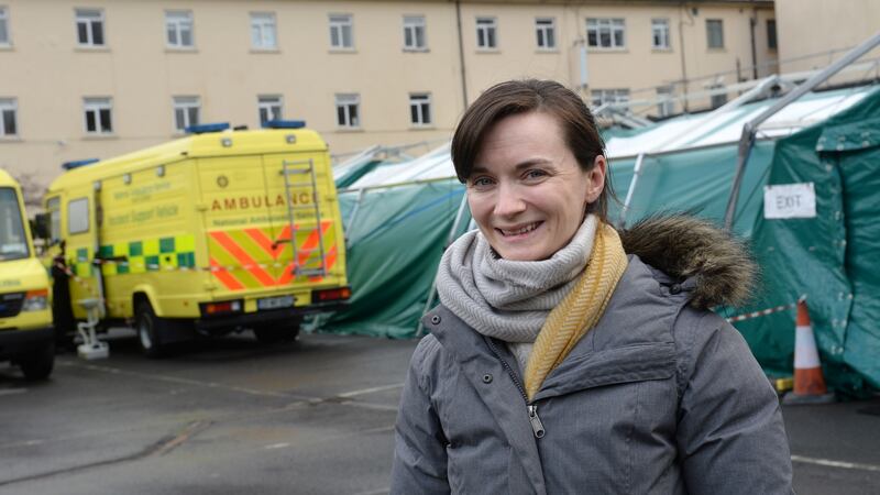 Dr Mary Greaney, of Beechwood Medical, Ranelagh, pictured as GPs and practice nurses receive their second dose of the Covid-19 Moderna Vaccine at St Mary’s Hospital in the Phoenix Park, Dublin.  Photograph: Dara Mac Dónaill