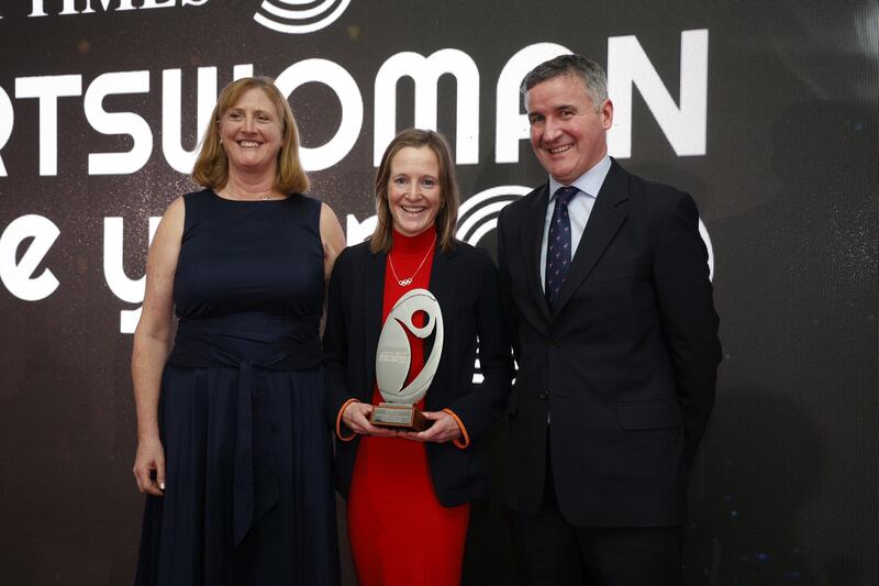 Fionnuala McCormack accepts the award. Photograph: Nick Bradshaw