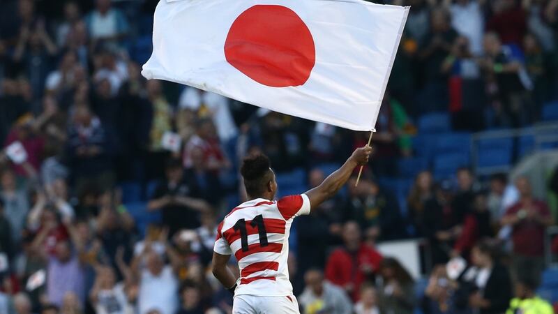 A €29.99 per month Eir subscription is required if you want to watch all 48 games of the Rugby World Cup in Japan. Photograph:  Justin Tallis/AFP/Getty Images