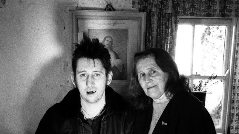 Shane MacGowan with his mother, Therese, at the family home in Ireland, in 1997. Photograph: Martyn Goodacre/Getty Images