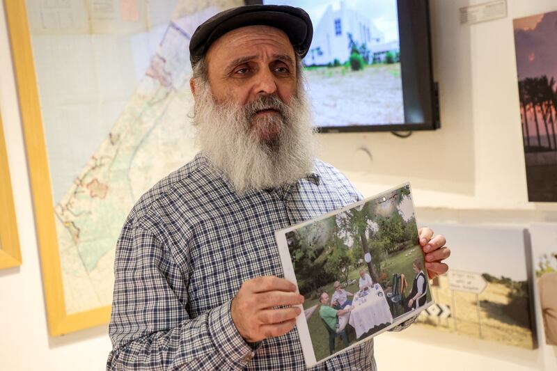 Oded Mizrahi works at a museum dedicated to the Gush Katif, a bloc of Israeli settlements that existed in the southern Gaza Strip before Israel's 2005 unilateral disengagement. Photograph: Gil Cohen-Magen/AFP via Getty Images