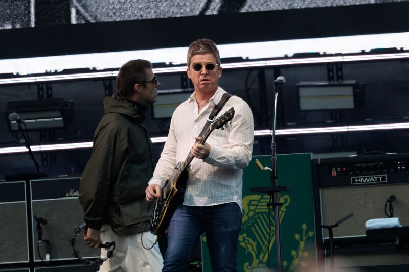 Noel Gallagher on night one of Oasis' two sold-out concerts in Dublin. Photograph: Dan Dennison