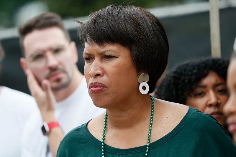 The proposed free bus service would come into effect as soon as July 2023 if the mayor, Muriel Bowser, either signs the new bill or leaves it unsigned for 30 days. Photograph: Paul Morigi/Getty Images 