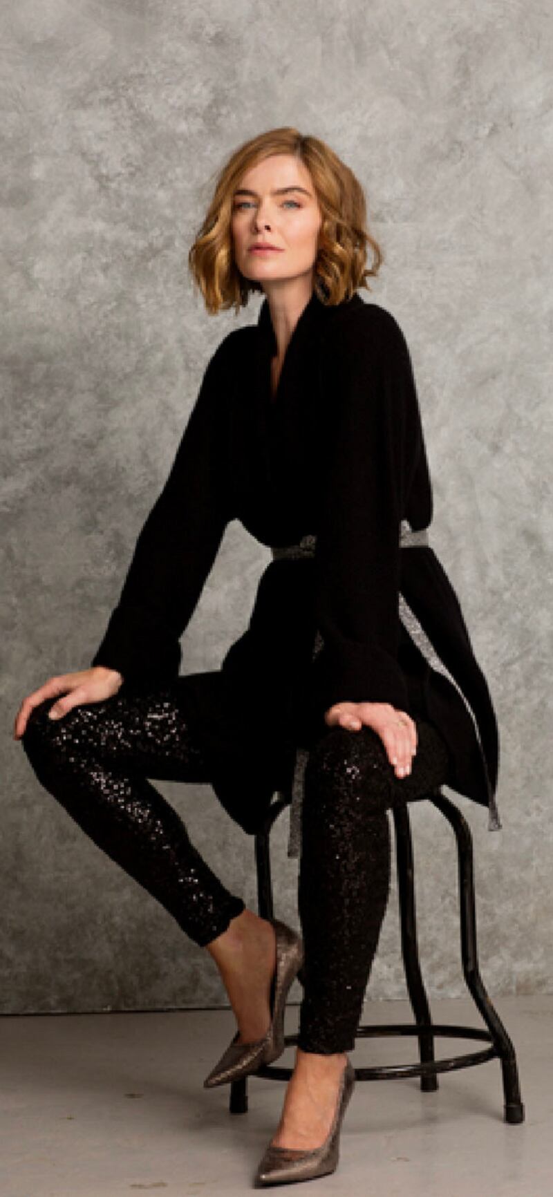 The black cashmere cardigan is €695 from laura-chambers.com